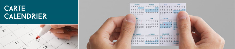 Carte de visite double - calendrier 2021à personnaliser sur pow-imp.fr